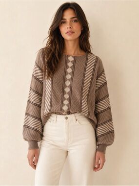 Vintage ESCADA Western Germany Mohair Batwing Sweater 1980s Size 40